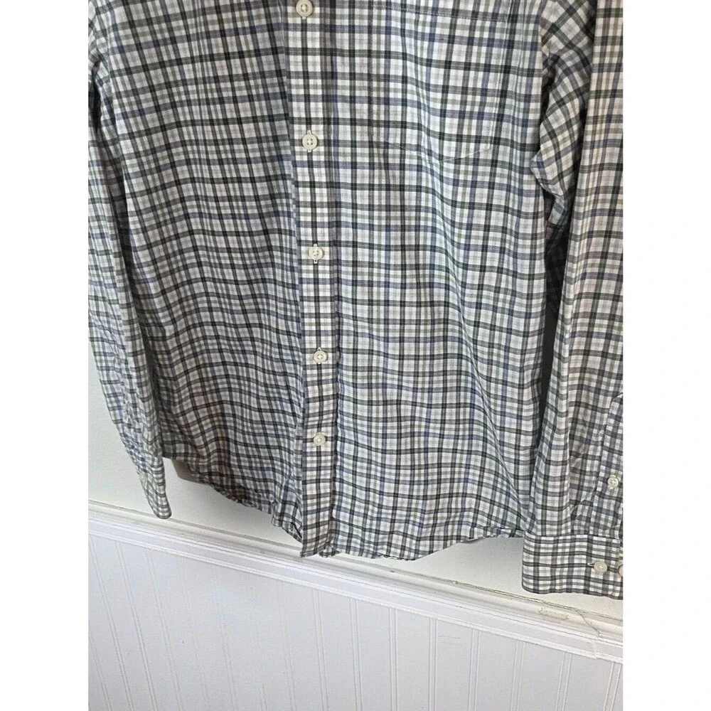 Banana Republic Factory Mens Medium Plaid Button Up Shirt Soft Wash Standard Fit